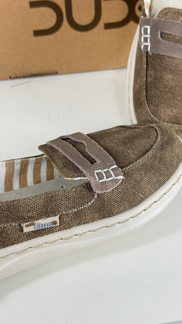 Mocassins Hey Dude en toile marron taille 38 neufs 5