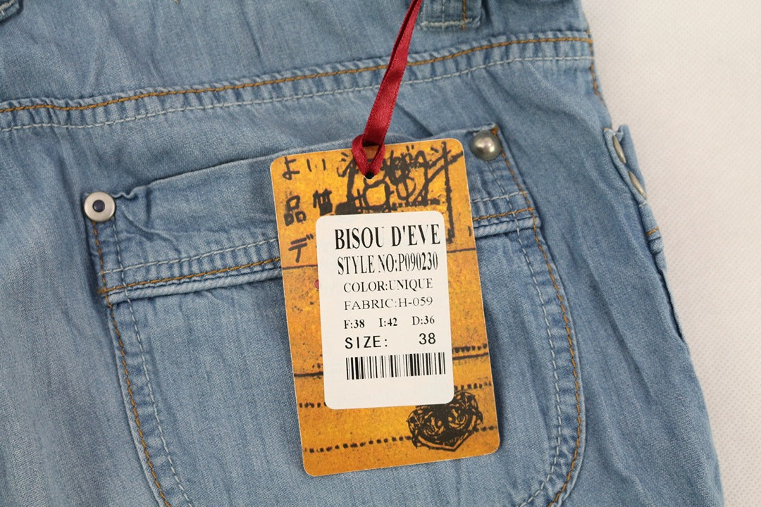 Jean évasé Bisou D'eve bleu clair viscose taille 38 neuf avec étiquette 9