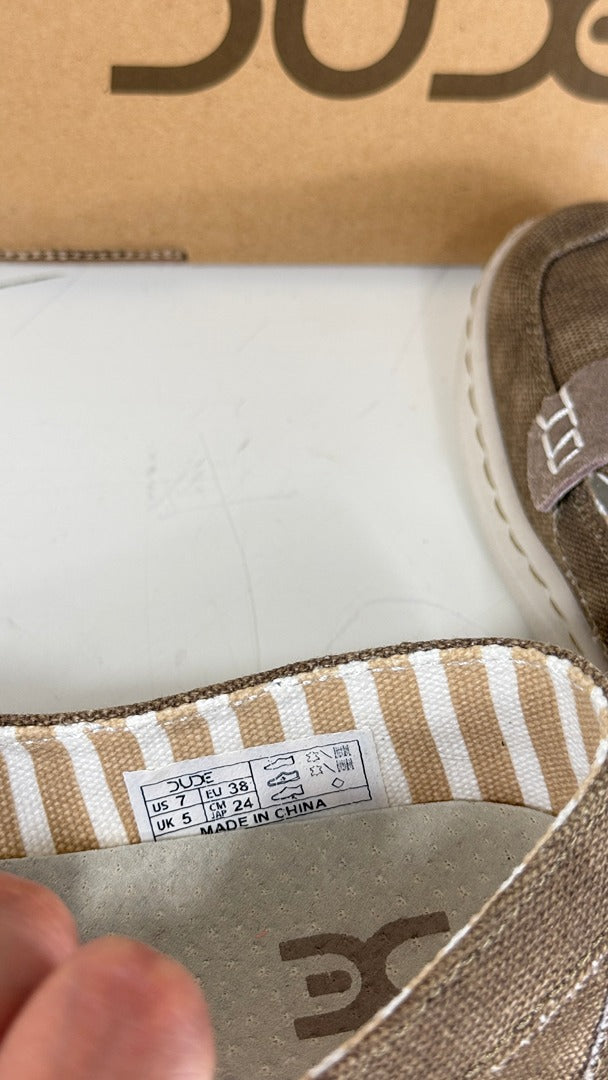 Mocassins Hey Dude en toile marron taille 38 neufs 4