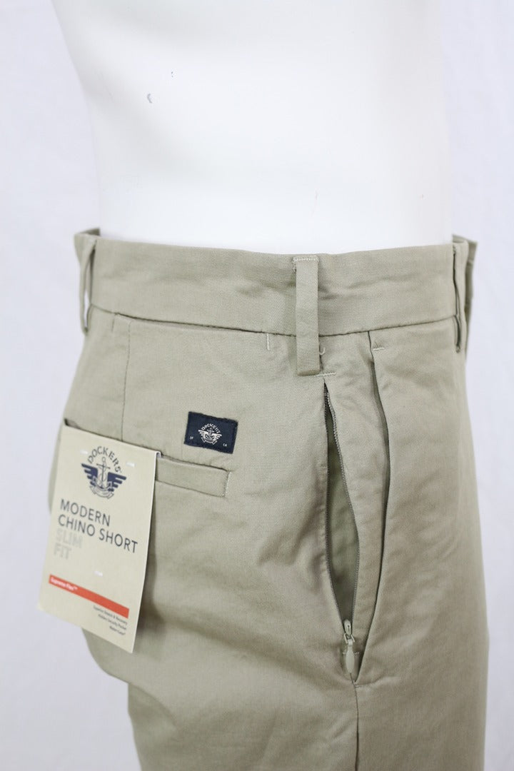 Short chino Dockers en coton kaki taille 32 neuf 6