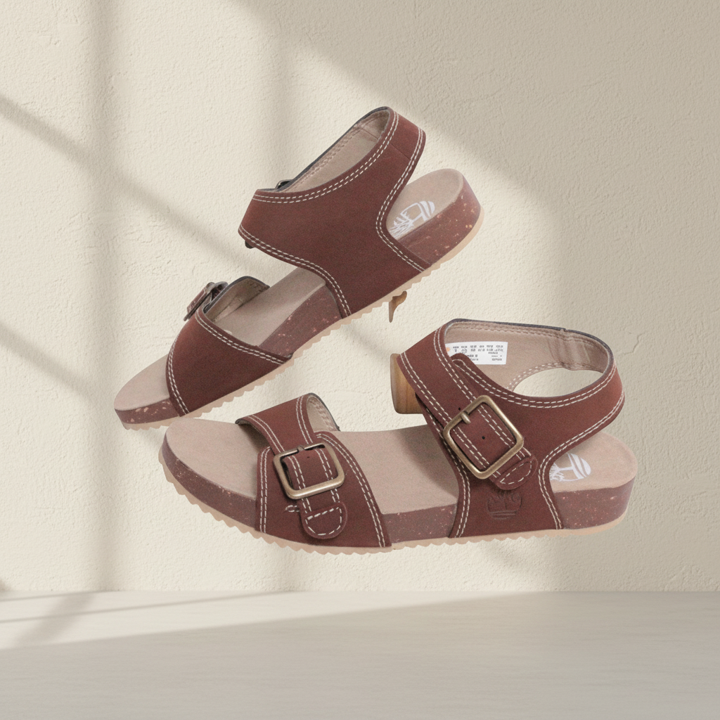 Timberland Sandales Cuir synthétique Marron  35 Neuf