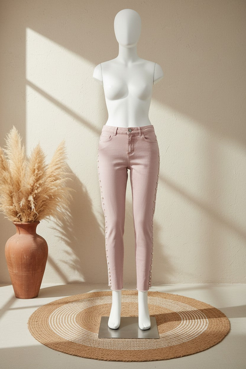 Jean skinny rose perles 36 archive fashion
