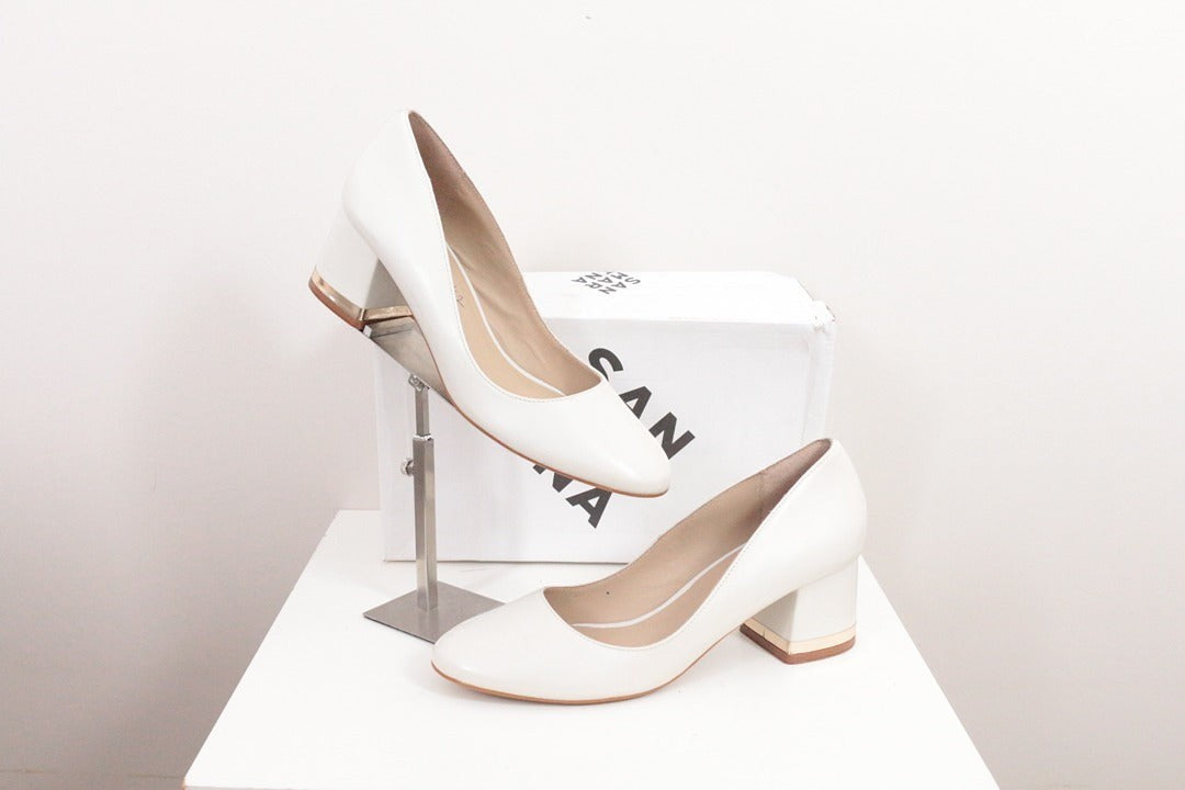 Escarpins en cuir ivoire San Marina 40 | Frippin'Dealz – photo 4