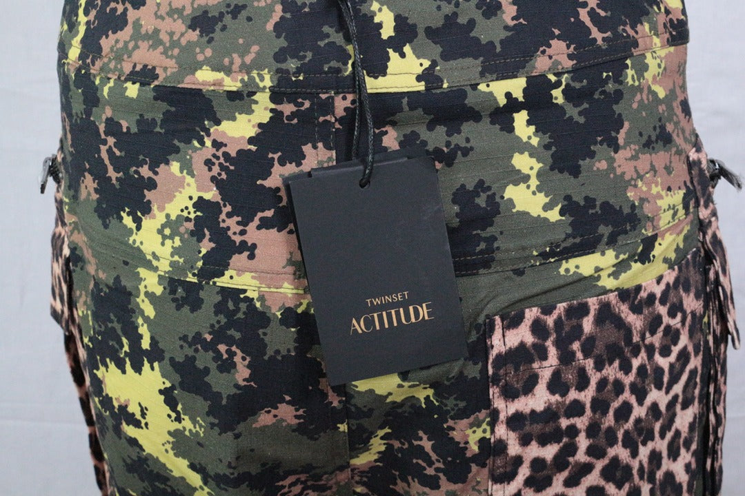 Pantalon cargo Twinset Actitude camouflage léopard M - Neuf avec étiquette 11