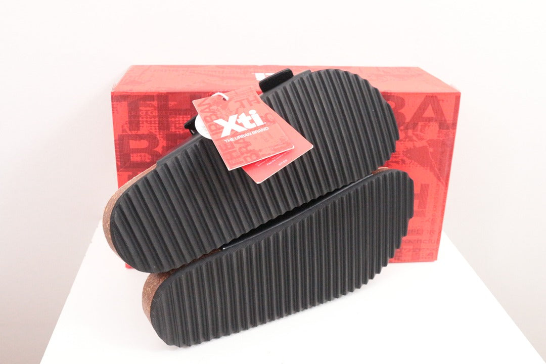 Xti Sandales Mules Simili Cuir Noir 41 Neuves 17