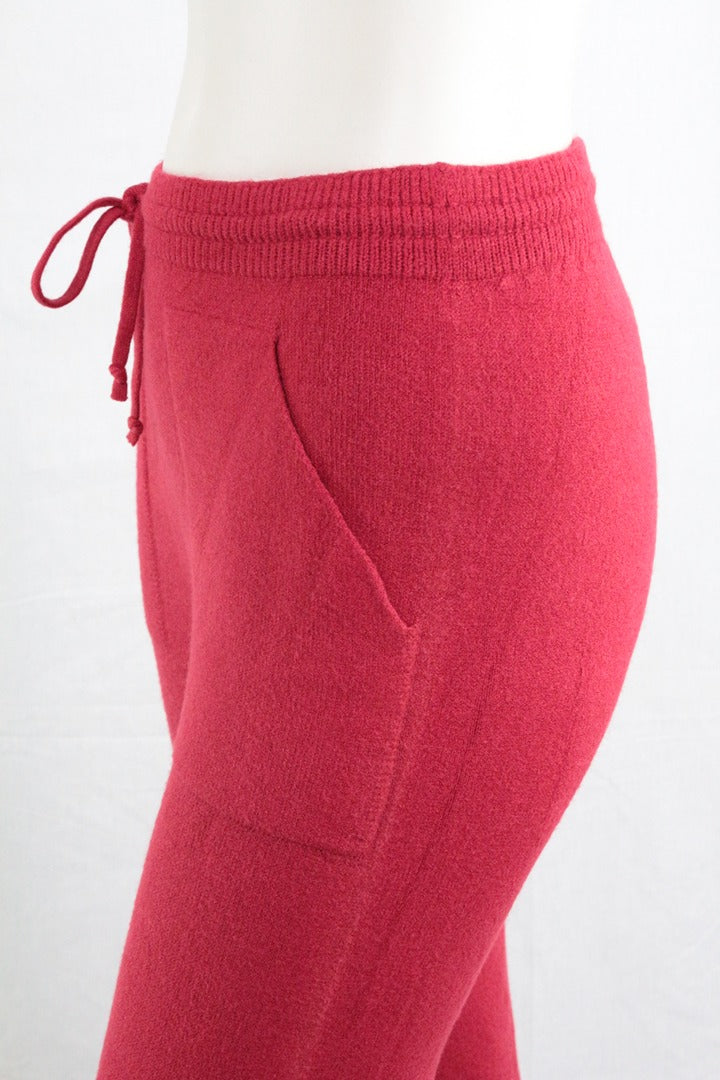 Pantalon Large Made In Italy Rouge M Old Money 8