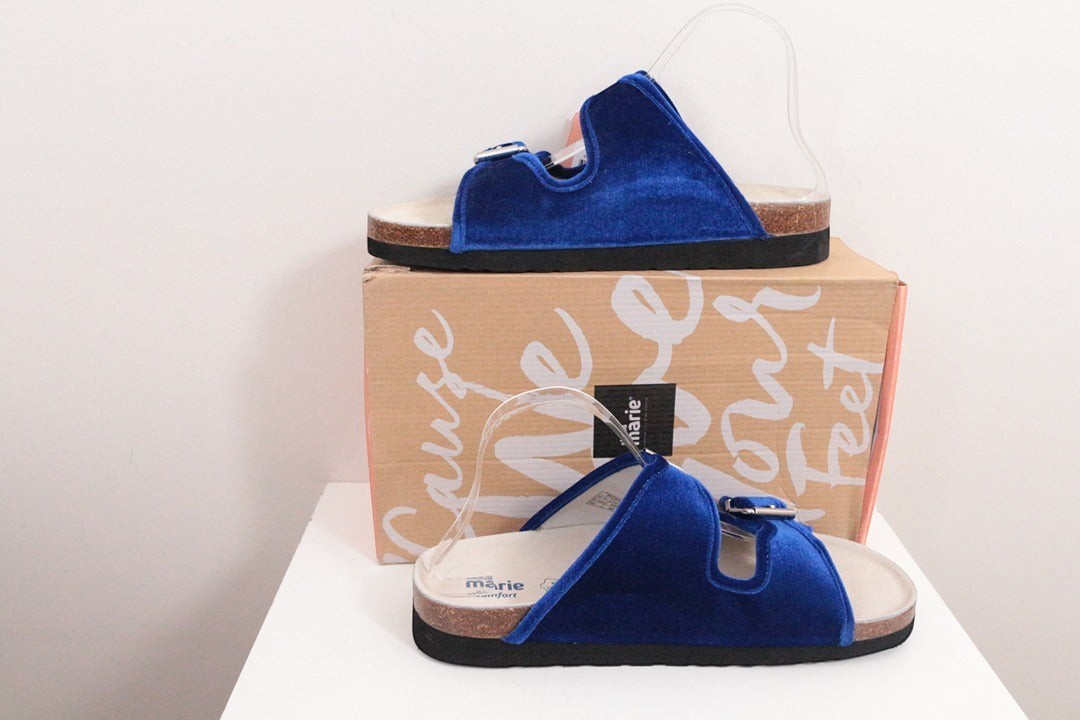 Sandales Sköna Marie velours bleu roi 42 neuves | Frippin'Dealz – photo 6