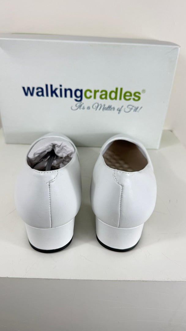 Escarpins cuir blanc Walking Cradles confortable talons 40 4