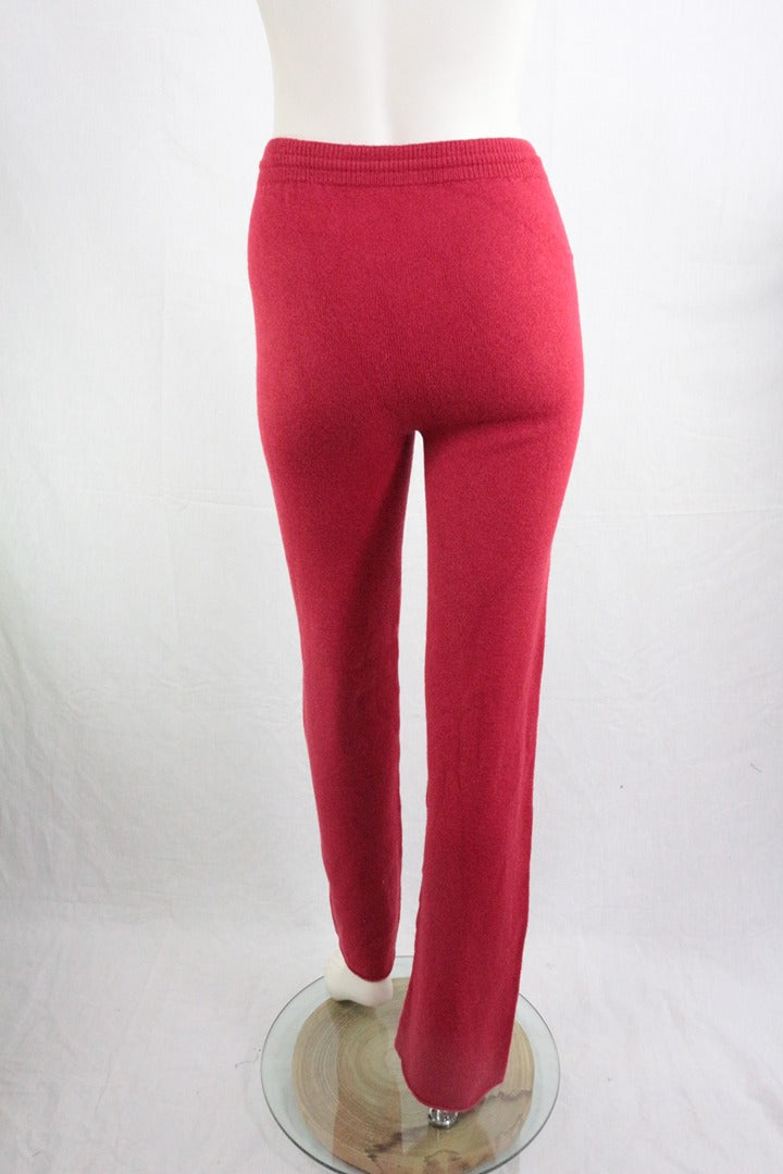 Pantalon Large Made In Italy Rouge M Old Money 6