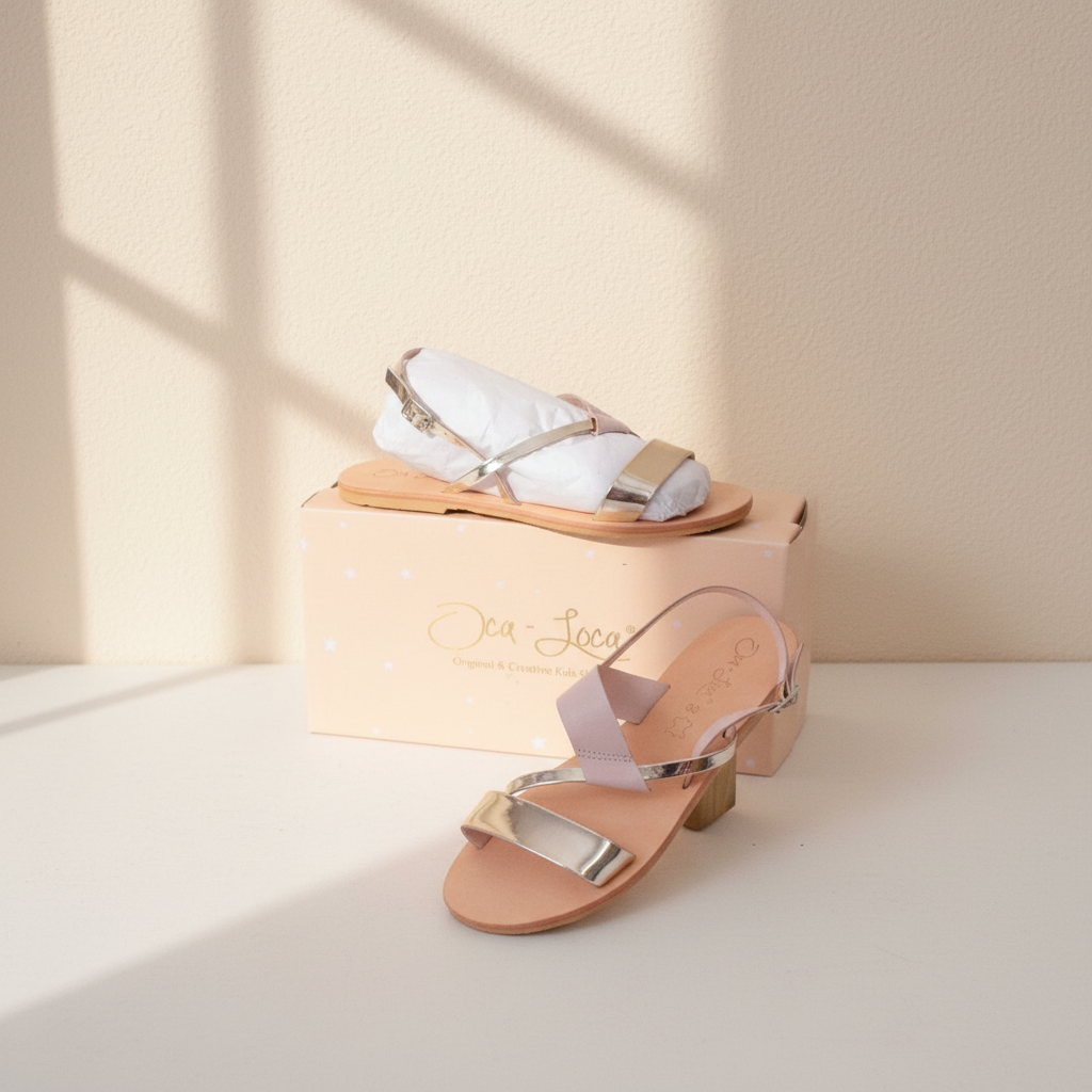 OCA LOCA – Sandalen – Leder – Gold, Rosa