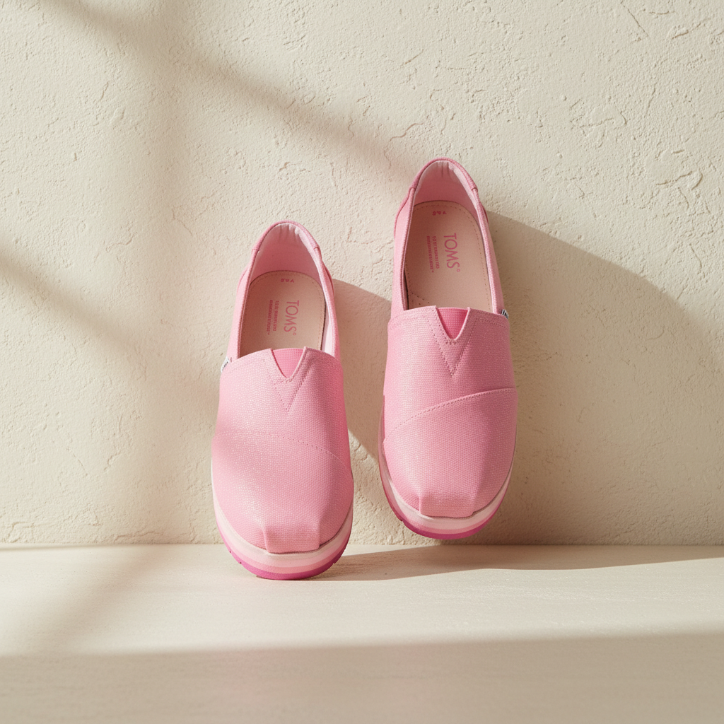 Tom's – Slip-on – Sintetico – Rosa glitter
