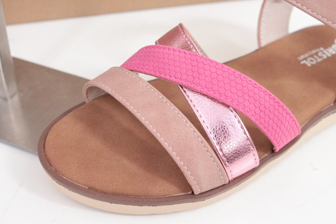Sandales filles Bristol rose métallique neuves 34 3