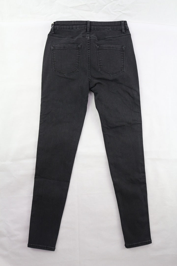 Jean slim noir bandes velours bordeaux taille 36 archive fashion 5