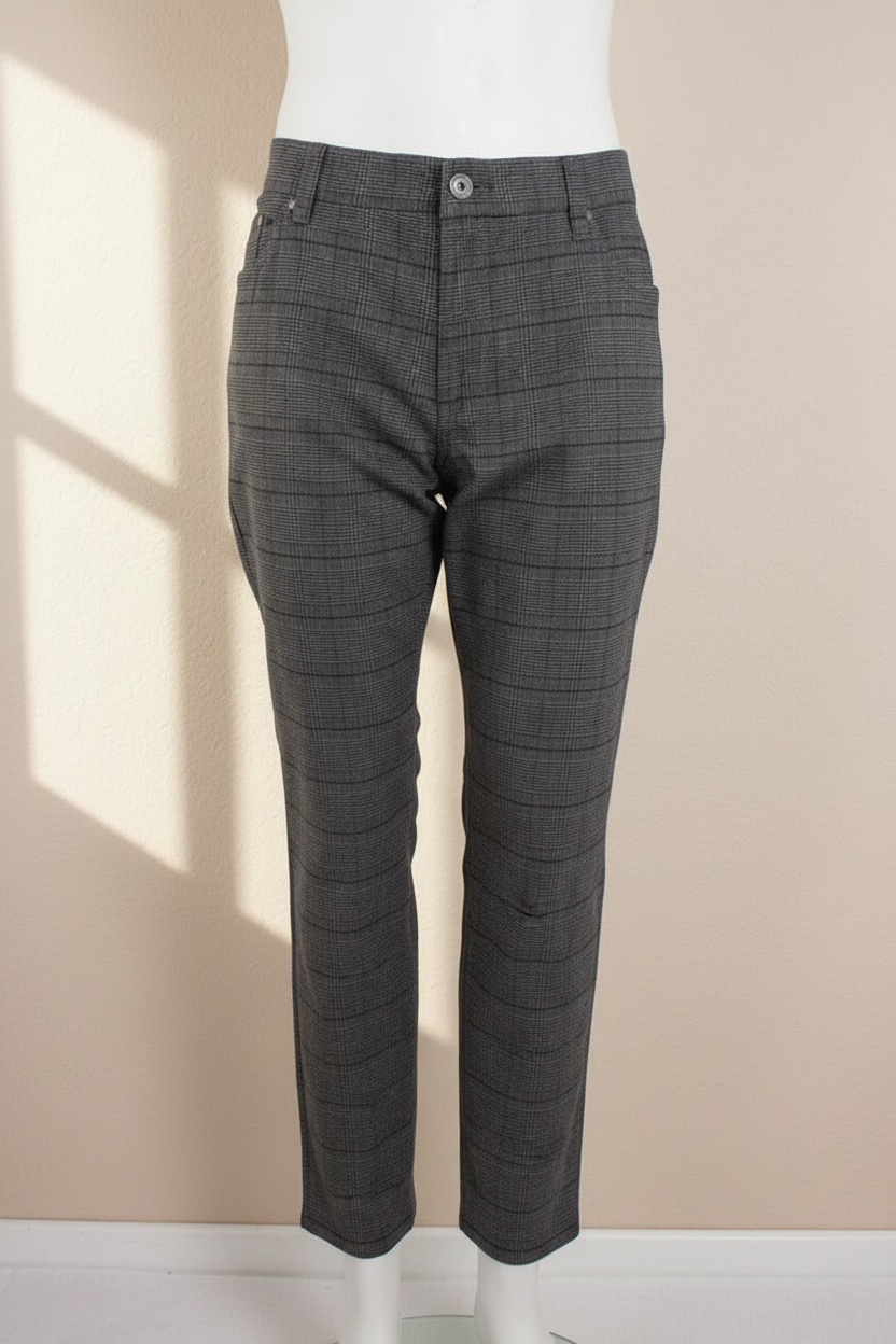 Pantalon Eurex gris prince de Galles slim 38s - Neuf avec étiquette 1