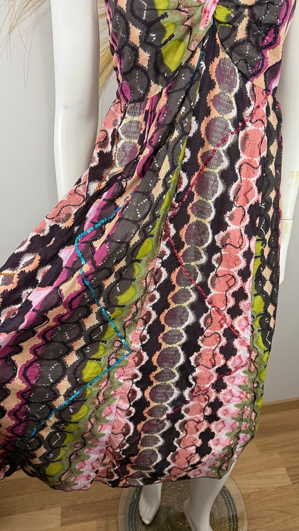 Robe longue Pucci & Cos multicolore bohème chic S/m 9