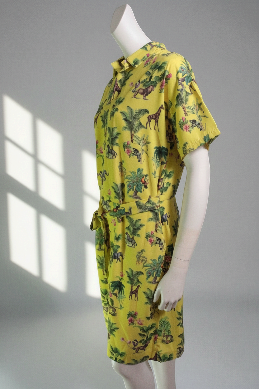 Vila Joy Robe mi-longue Polyester Jaune M  Neuf
