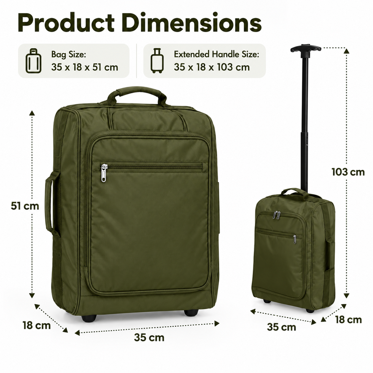 Sac à dos trolley cabine à roulettes – photo 4 – Frippin'Dealz