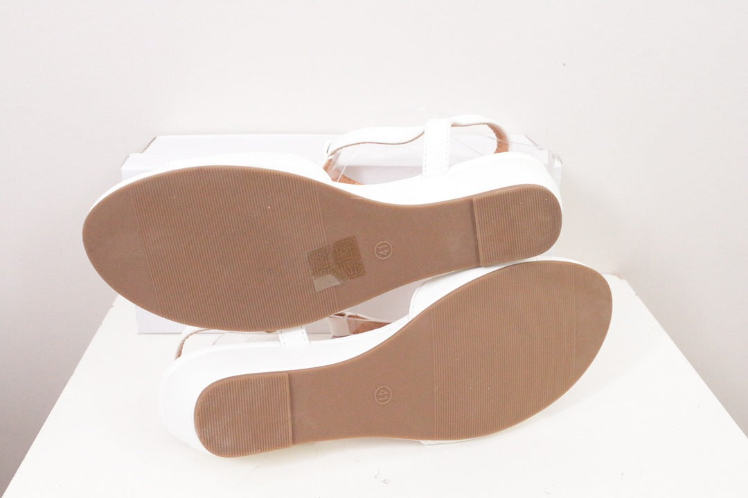 Sandales compensées blanches R and Be taille 41 7