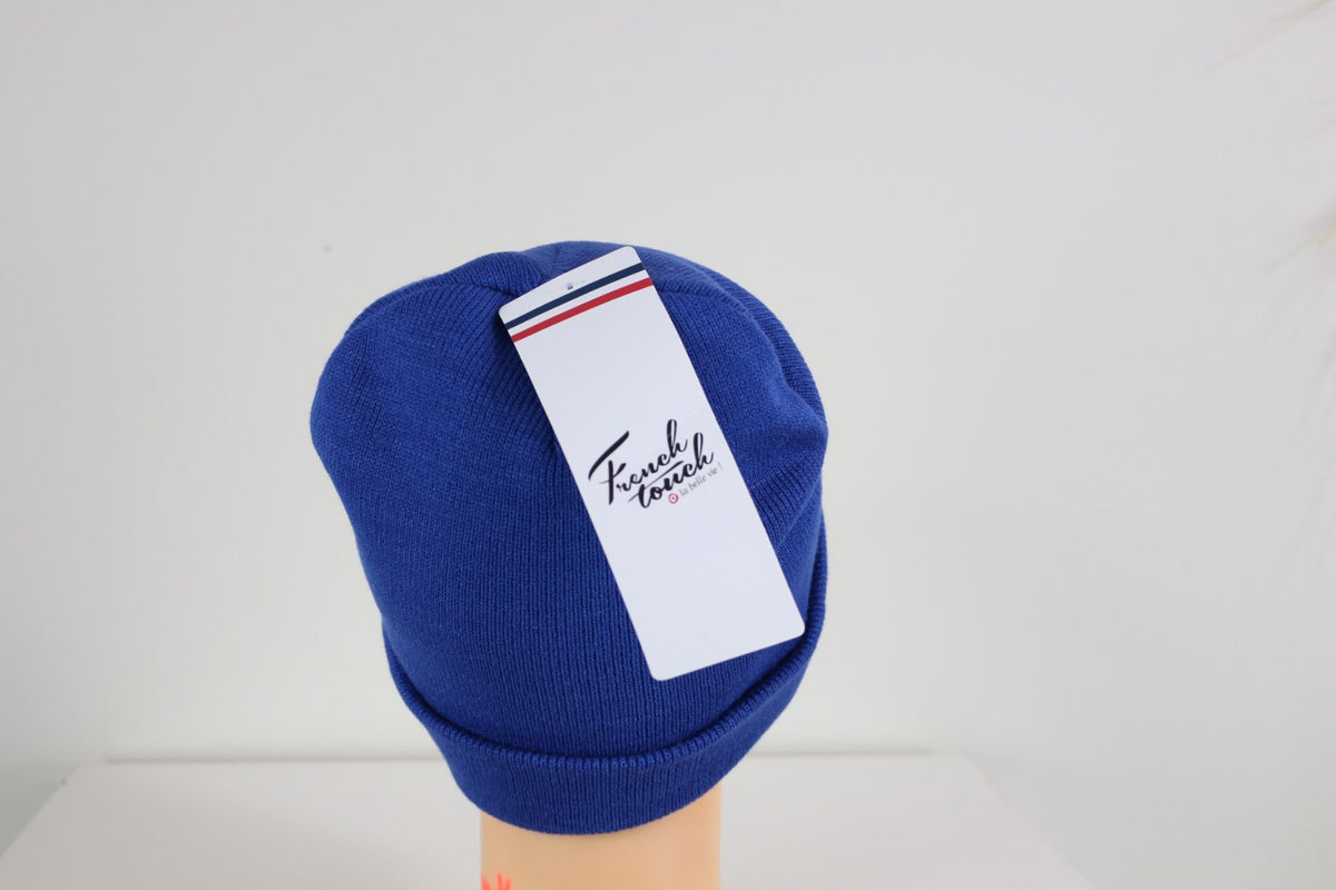 Bonnet French Touch bleu roi vu de dos avec étiquette de marque French Touch – Frippin'Dealz