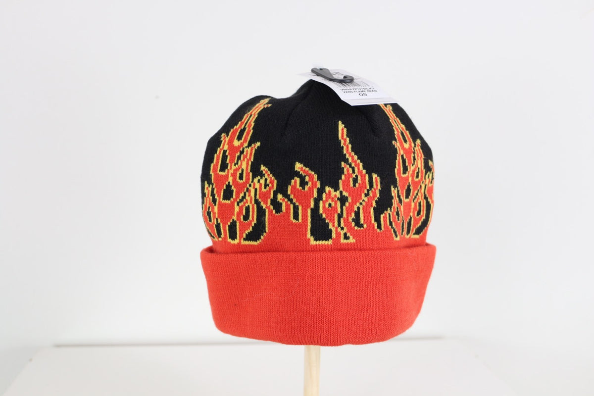 Bonnet Vans noir et orange vu de dos avec étiquette de vente – Frippin'Dealz