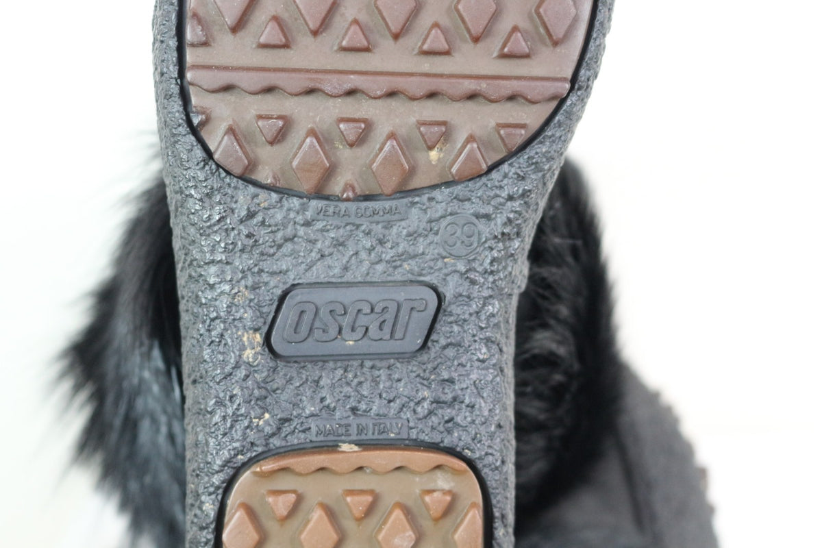 Semelle des bottes Oscar avec marque, pointure 39 et mention Made in Italy – Frippin'Dealz