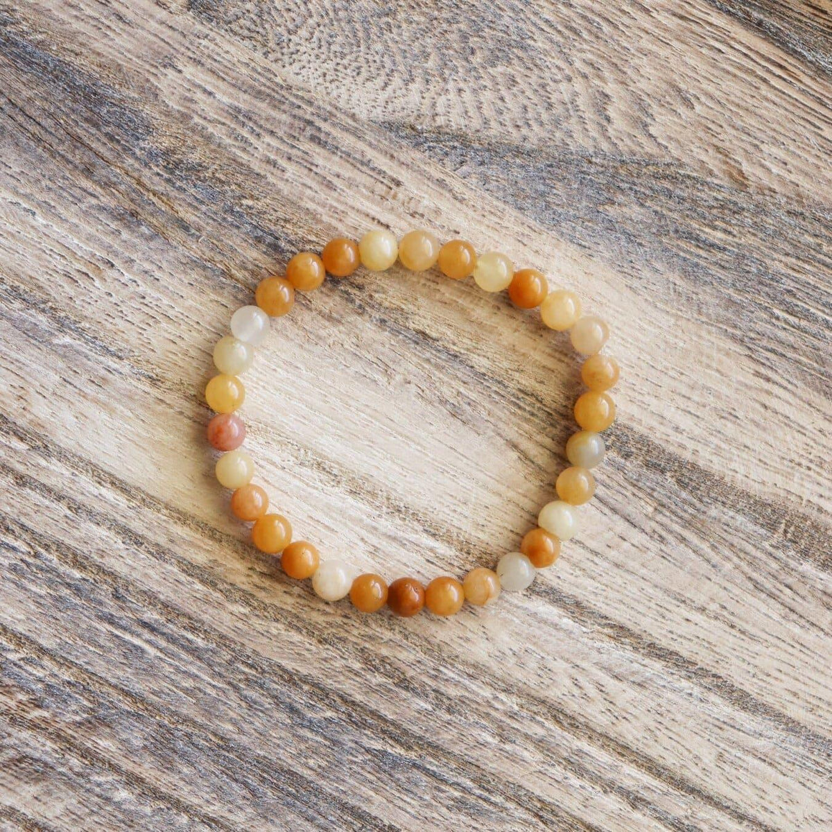 Bracelet Solstice et Minéraux en perles d'aventurine jaune naturelle – photo 4 – Frippin'Dealz