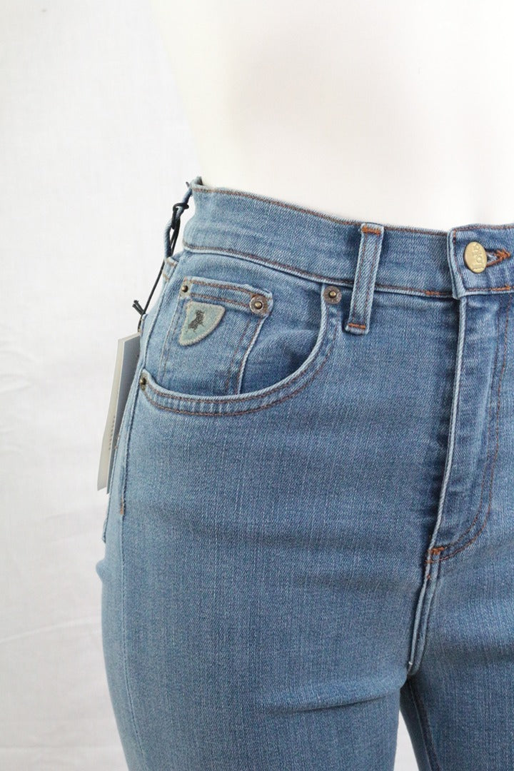 Jean boot cropped Lois bleu taille haute brut vintage 29 5