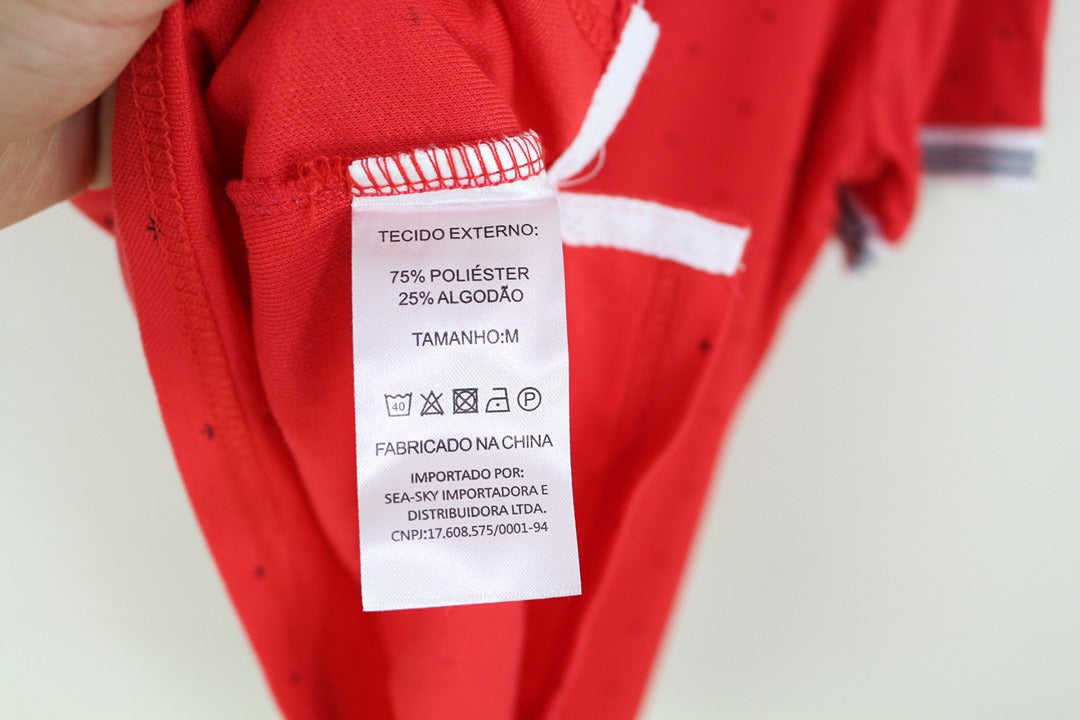 Polo rouge imprimé Colombo neuf avec étiquette M 5