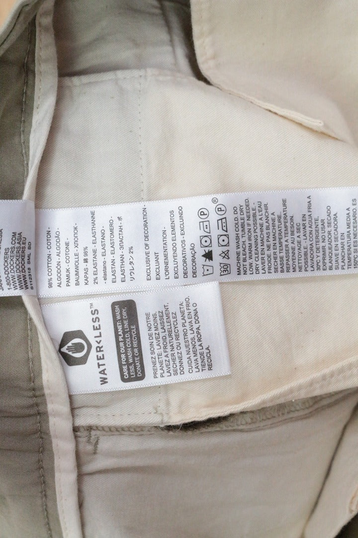 Short chino Dockers en coton kaki taille 32 neuf 12