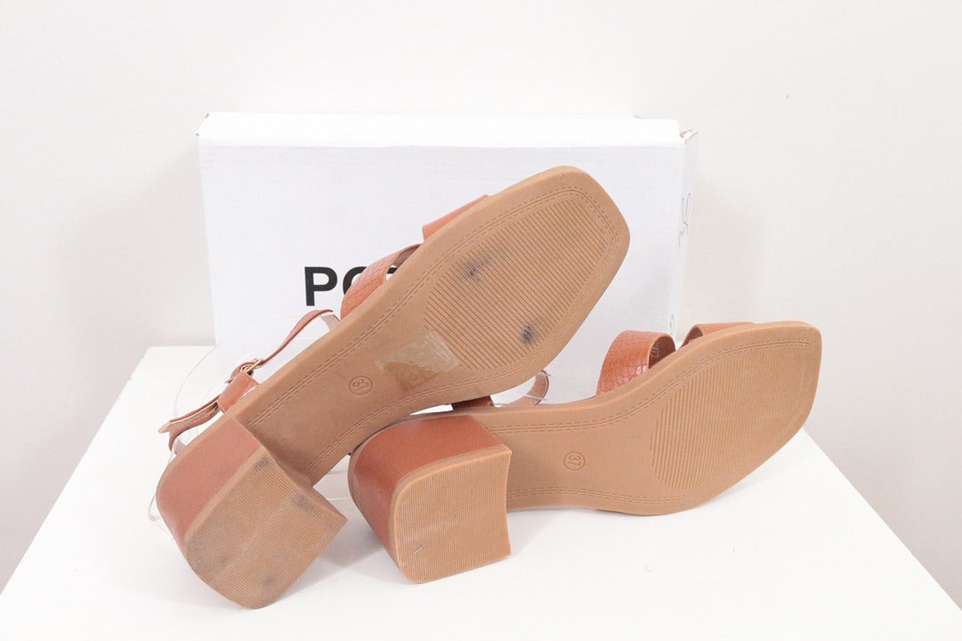 Sandales Poti Pati marron à talons carrés taille 37 8