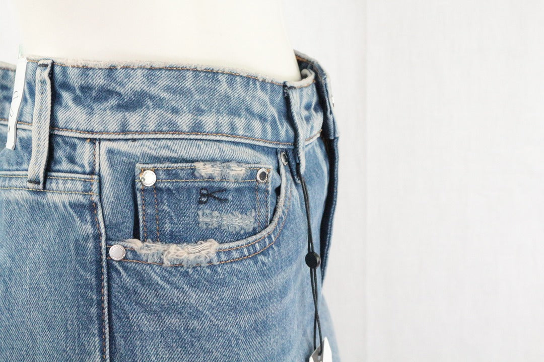Jean Denham Heidi high rise straight fit bleu clair taille 30 Neuf avec étiquette vintage 90s 6