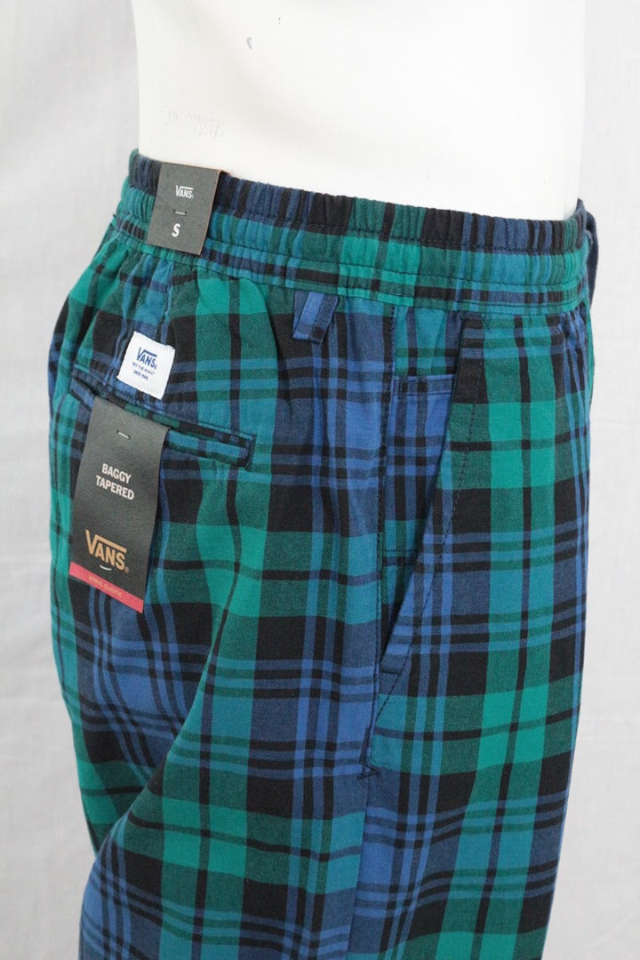 Pantalon Vans écossais tartan vert bleu baggy S neuf streetwear 5