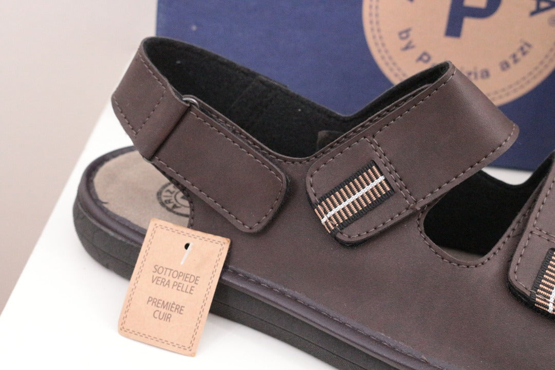 Sandales Patrizia Azzi cuir marron 44 neuves 2