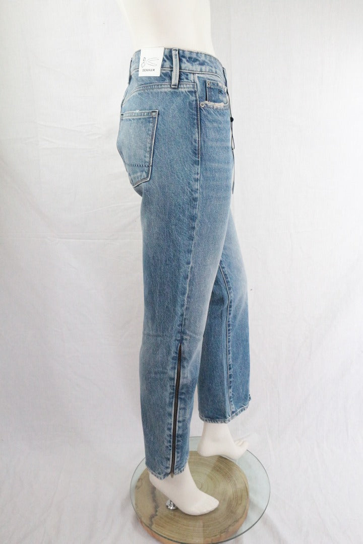 Jean Denham Heidi high rise straight fit bleu clair taille 30 Neuf avec étiquette vintage 90s 10