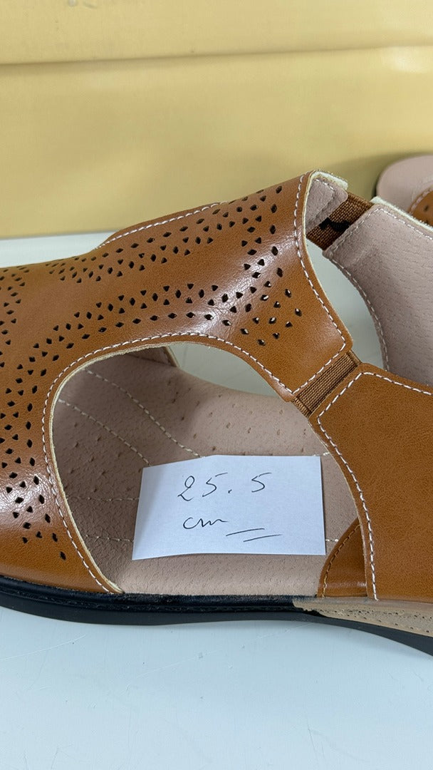 Sandales confort Comforsoft en simili cuir marron camel taille 40 2
