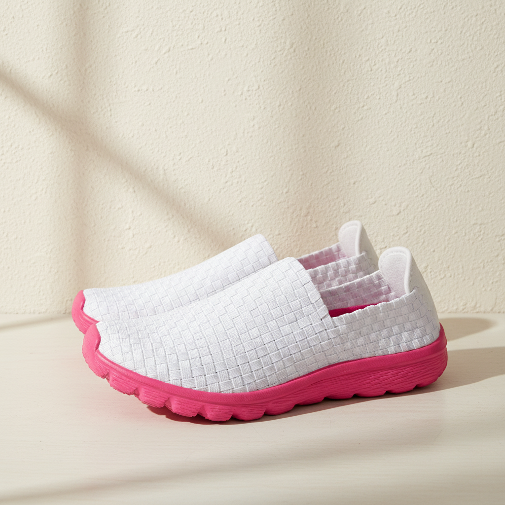 Rock Spring Baskets Femme Tressées Bleu Multicolore Confort Textile