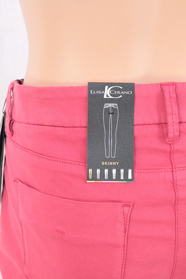 Pantalon skinny Luisa Cerano rose rouge fushia taille 38 - Neuf avec étiquette 8