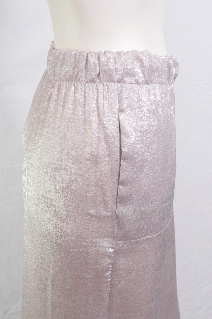 Pantalon Amélie & Amélie large rose poudré brillant M - Neuf avec étiquette 5