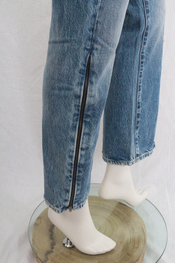 Jean Denham Heidi high rise straight fit bleu clair taille 30 Neuf avec étiquette vintage 90s 9