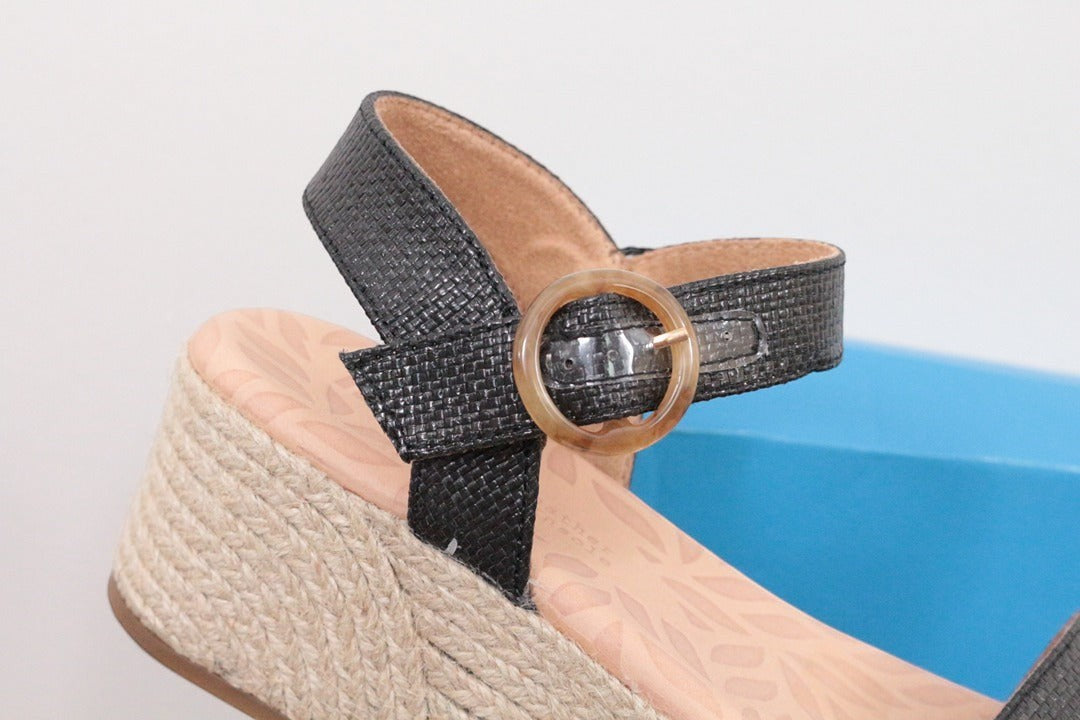 Sandales compensées Mtng noir cuir taille 40 neuves | Frippin'Dealz – photo 3