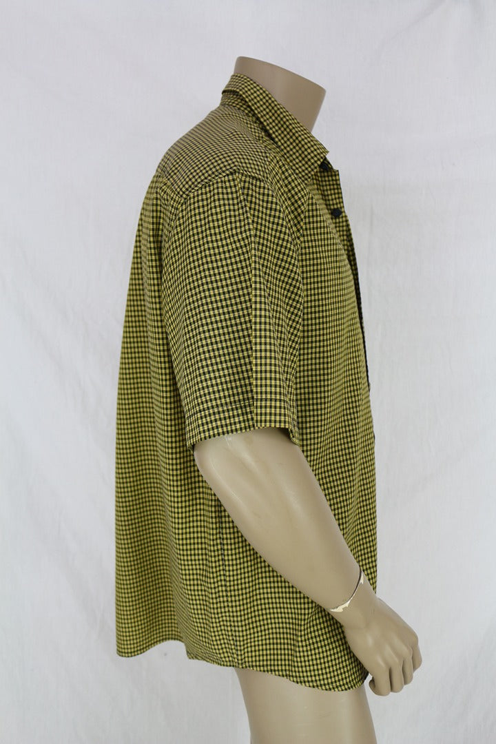 Chemise carreaux Southern Männermode coton jaune L 5