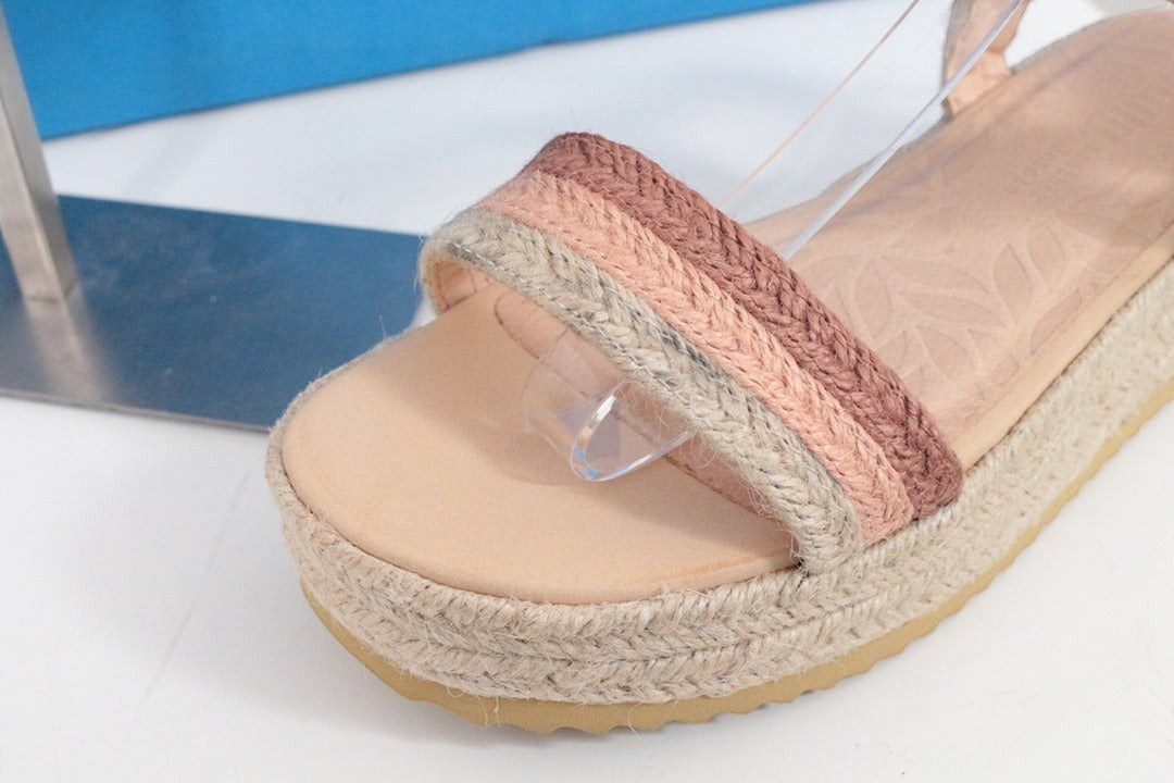 Sandales compensées mtng rose beige style espadrille 37 | Frippin'Dealz – photo 4