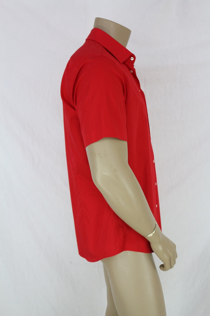 Chemise manches courtes Jake's coton rouge taille L 6
