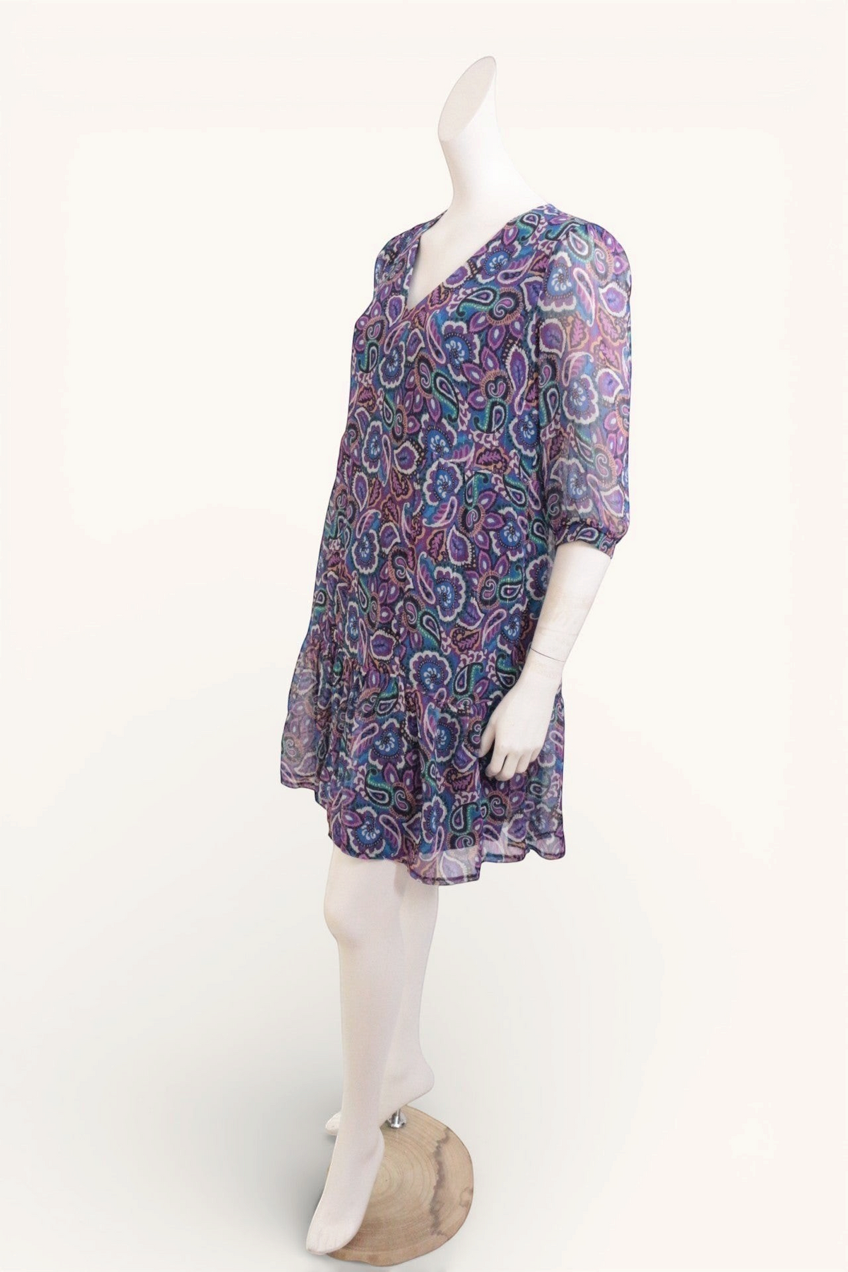 Lolaliza Robe courte Polyester Violet, Bleu, Vert, Multicolore S  Neuf