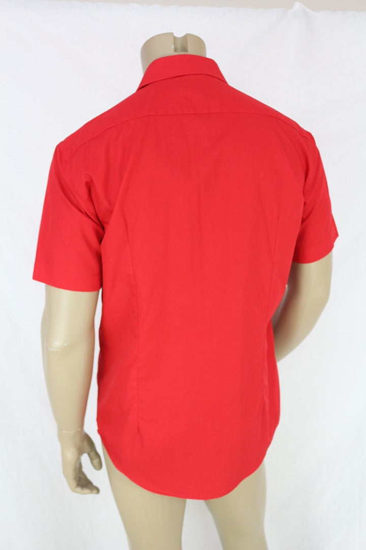 Chemise manches courtes Jake's coton rouge taille L 3
