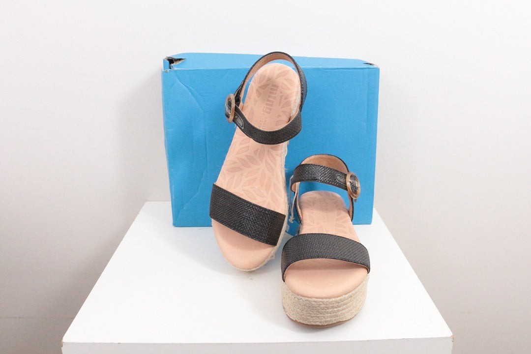 Sandales compensées Mtng noir cuir taille 40 neuves | Frippin'Dealz – photo 5