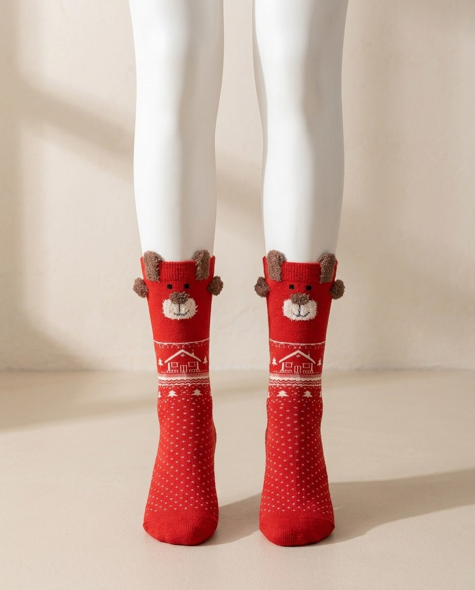 Chaussettes de Noël rennes – photo 1 – Frippin'Dealz – photo retouchée par IA