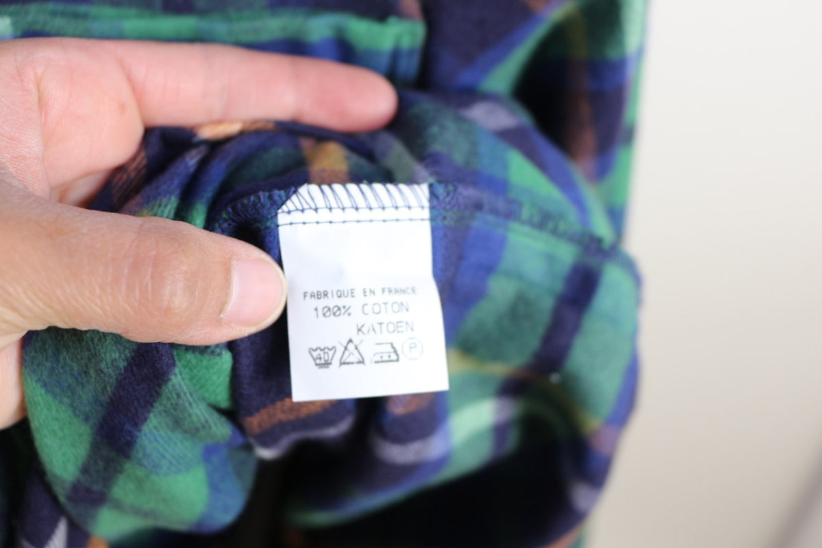 Étiquette de composition 100 % coton de la chemise Falino, fabriquée en France – Frippin'Dealz