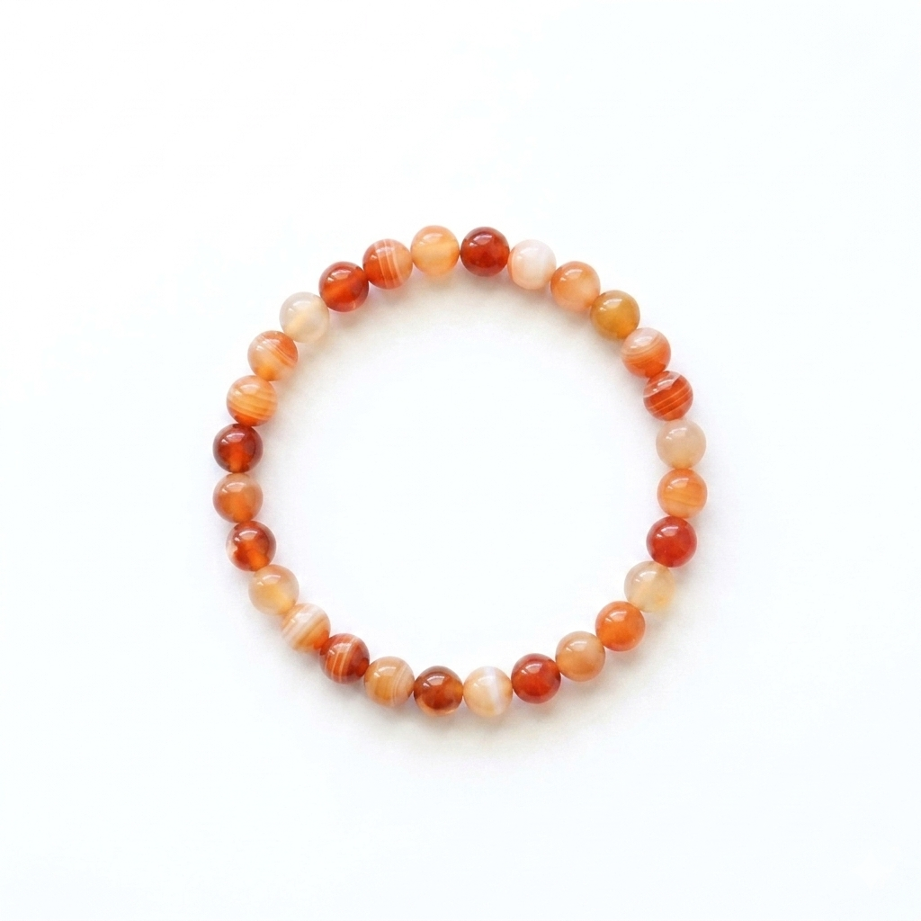 Bracelet Solstice et Minéraux en perles de cornaline naturelle – photo 5 – Frippin'Dealz