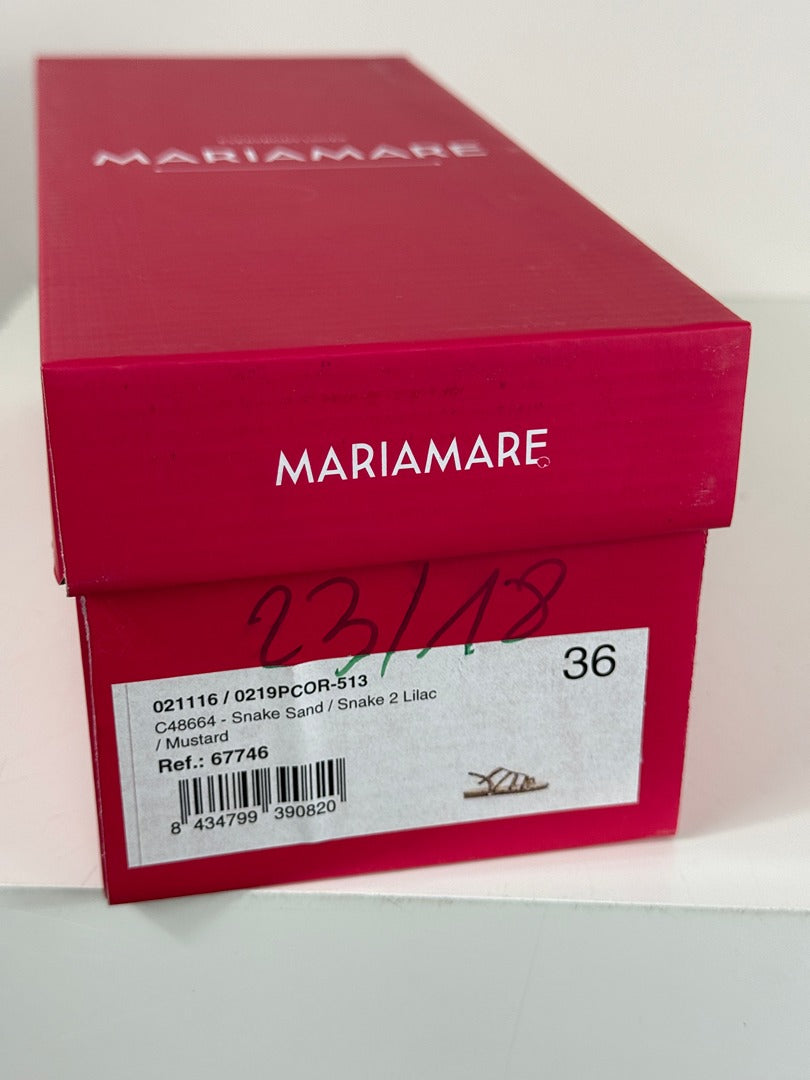 Sandales plates Mariamare serpent marron beige 36 9